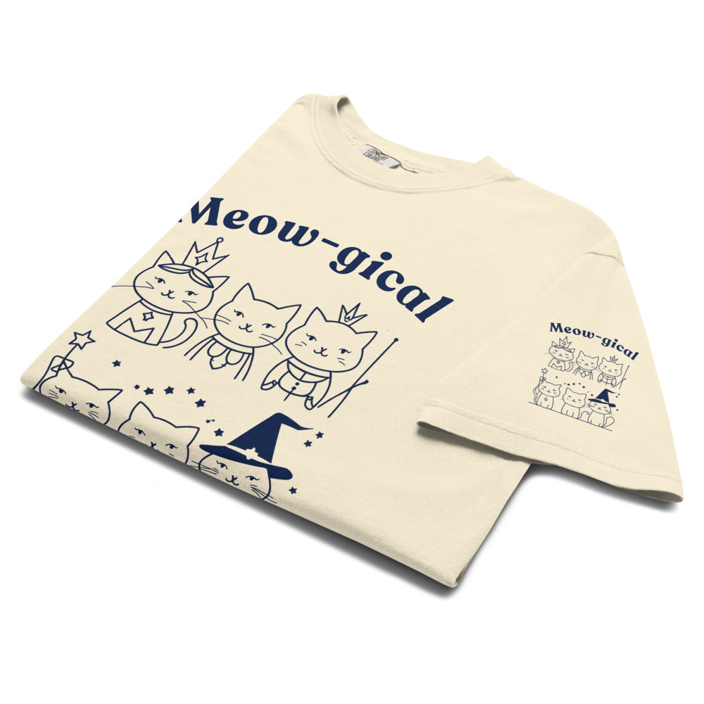 MEOW-GICAL GRAPHIC CAT TEE | Unisex Garment-Dyed Heavyweight | Emoi Gal Avenue