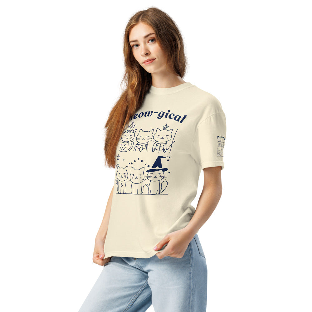 MEOW-GICAL GRAPHIC CAT TEE | Unisex Garment-Dyed Heavyweight | Emoi Gal Avenue