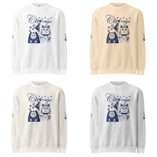 Caturday Royalty Crewneck | Unisex Premium Sweatshirt | Emoi Gal Avenue