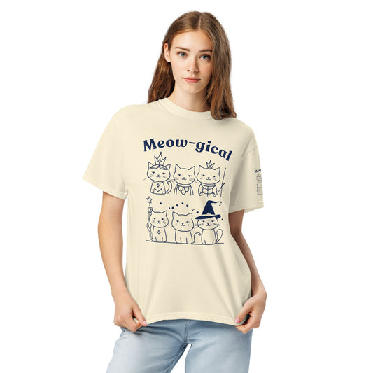 MEOW-GICAL GRAPHIC CAT TEE | Unisex Garment-Dyed Heavyweight | Emoi Gal Avenue