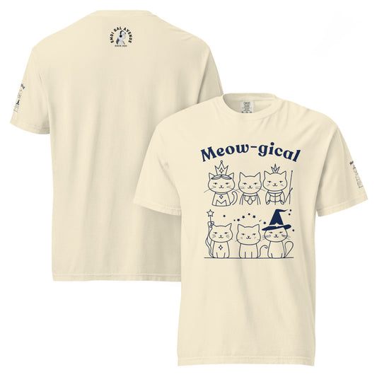 MEOW-GICAL GRAPHIC CAT TEE | Unisex Garment-Dyed Heavyweight | Emoi Gal Avenue