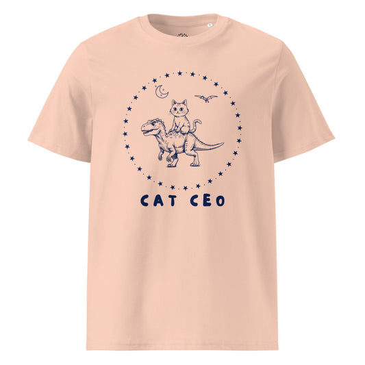 CAT CEO DINOSAUR TEE | Unisex Organic Cotton T-shirt | Emoi Gal Avenue